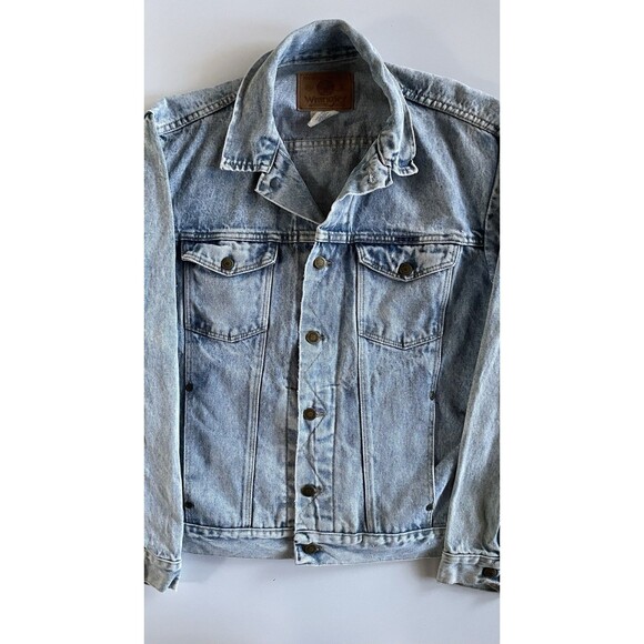 Men’s Large Vintage Wrangler Denim Trucker Jacket - Picture 1 of 6